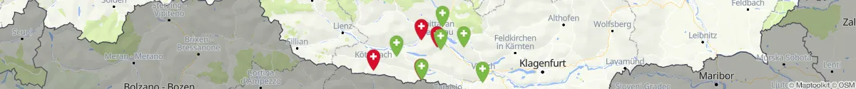 Map view for Pharmacies emergency services nearby Gitschtal (Hermagor, Kärnten)